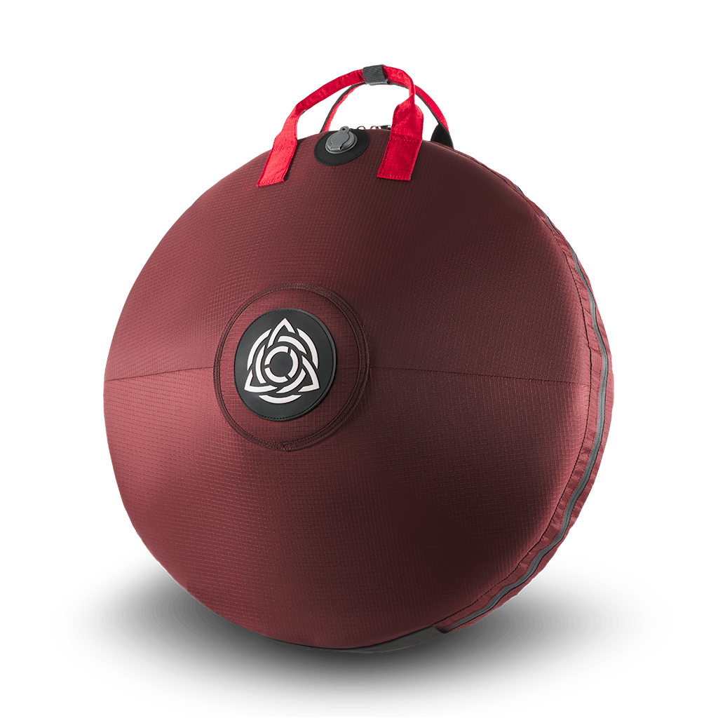 Roan Rouge Airtek 2.0 Medium inflatable handpan bag front view.