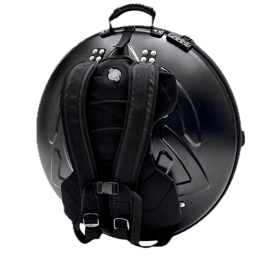 Hardcase Technologies Cargo Hardcase rear view with padded backpack straps