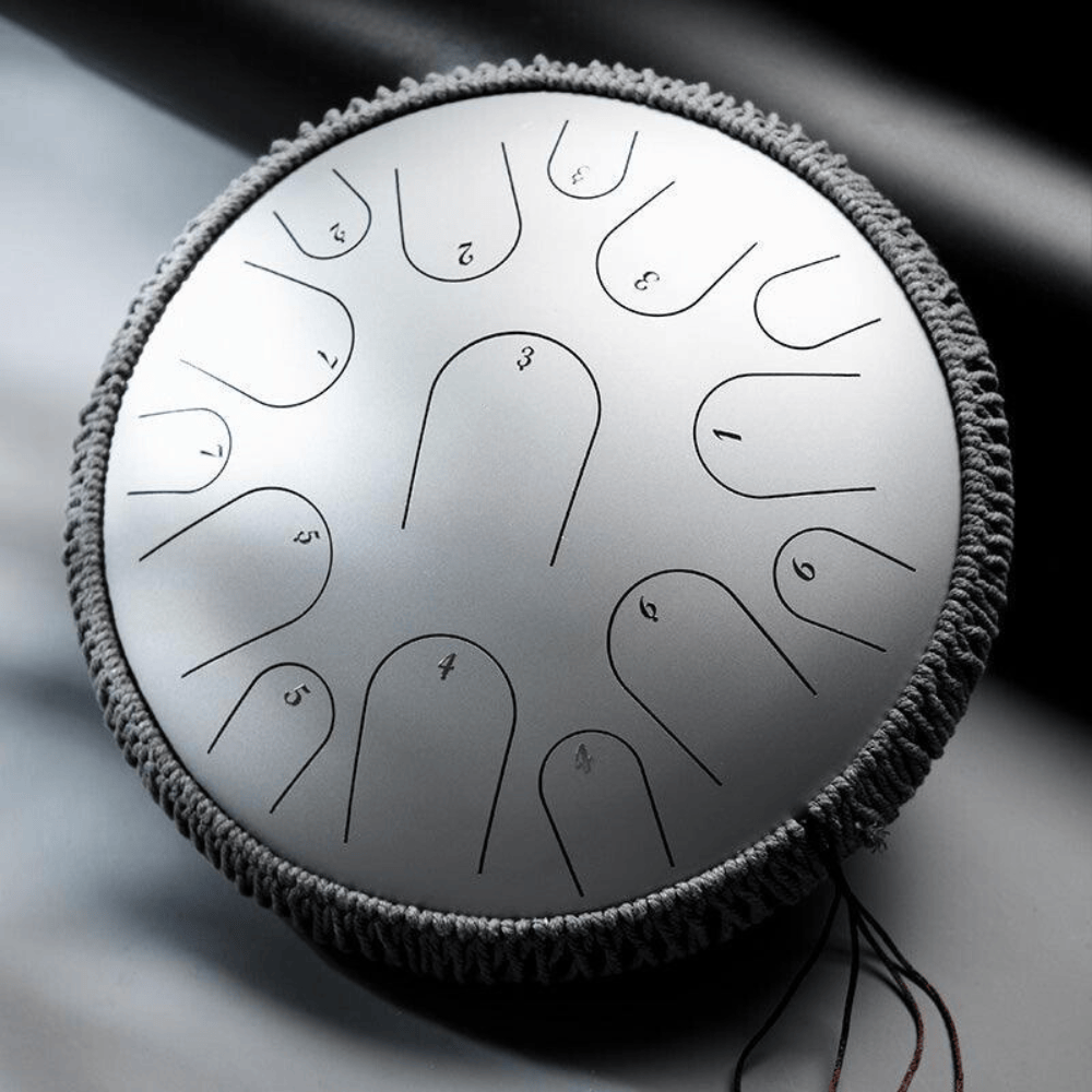 Hluru Steel Tongue Drum 14" 15-Note D Major Tank drum happy drum meditaion sound healing instrument