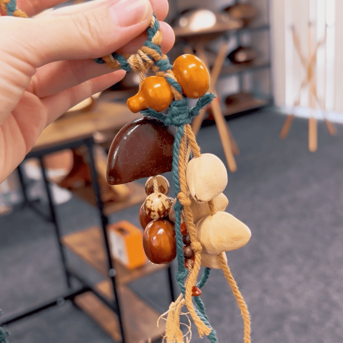 Natural Seed Shaker Ornament – Gourd Blessing