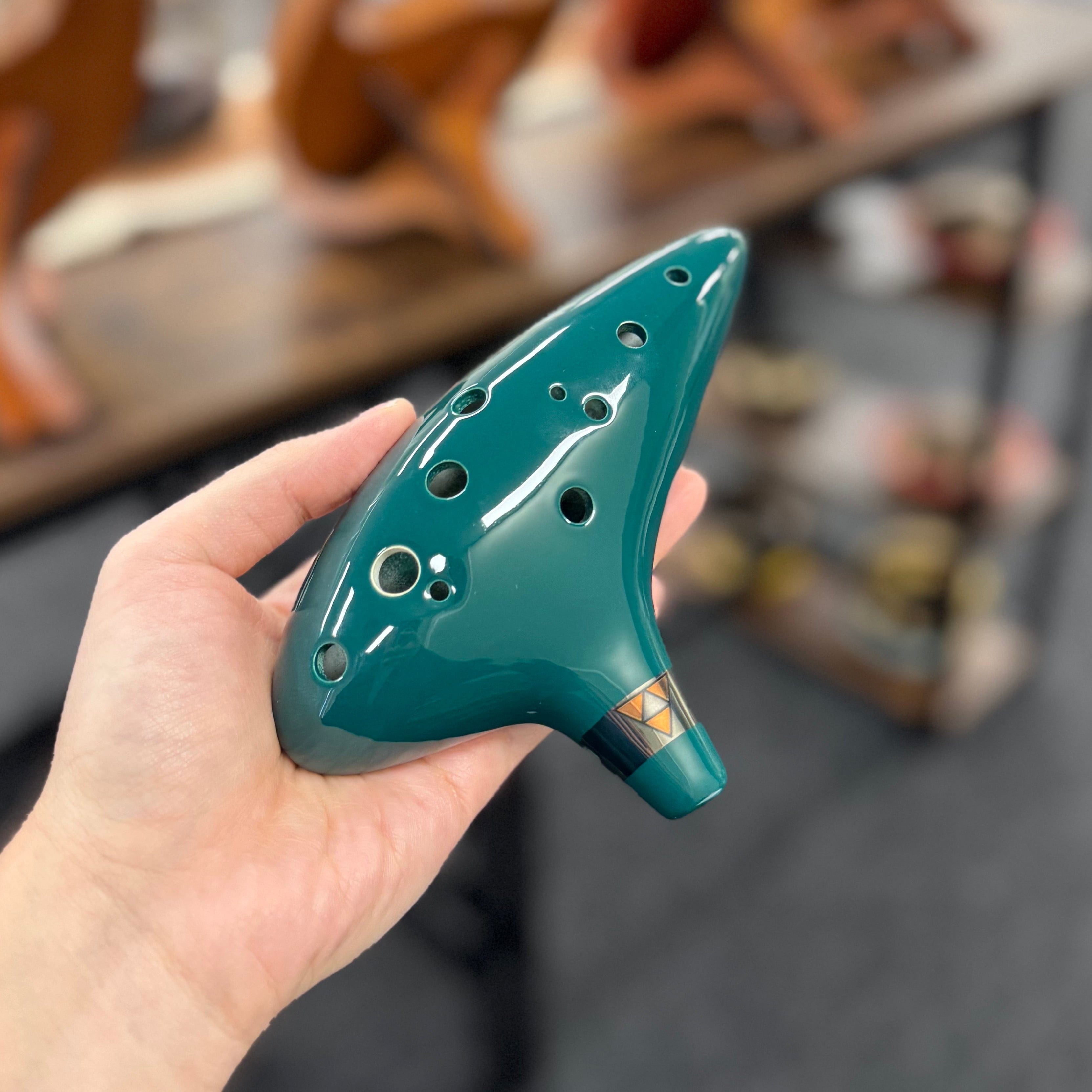Zelda Ocarina 12-Hole Ceramic Alto C w/stand