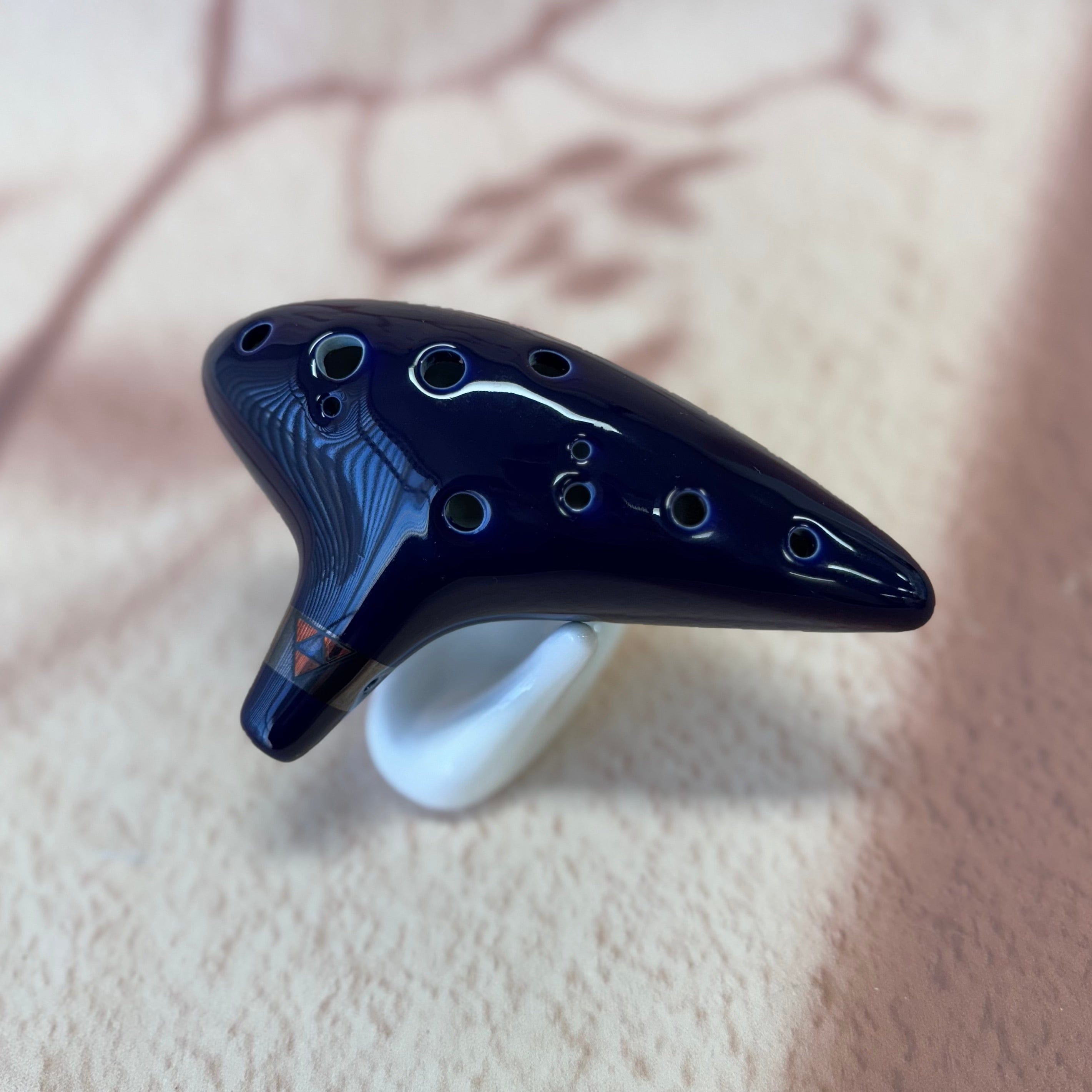 12-Hole Ceramic Ocarina in C – Zelda-Inspired Beginner Flute with Stand, Strap, and Bag beginner ocarina Australia