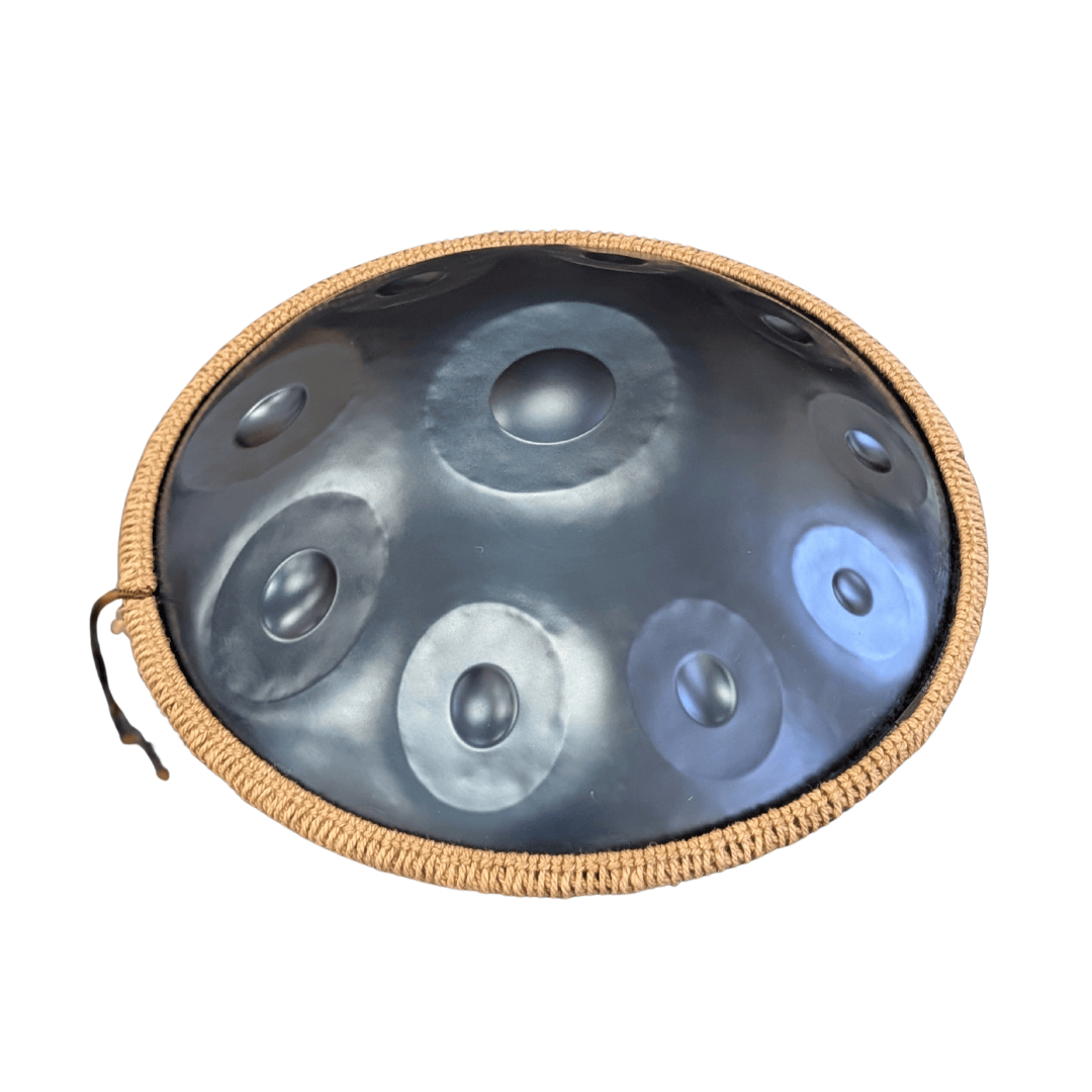 Buy beginner handpan in Australia – 55 cm Mandala 10-note D Kurd handpan, 432 Hz tuning, ideal beginner handpan for meditation, music therapy, acoustic performance, and creative expression.