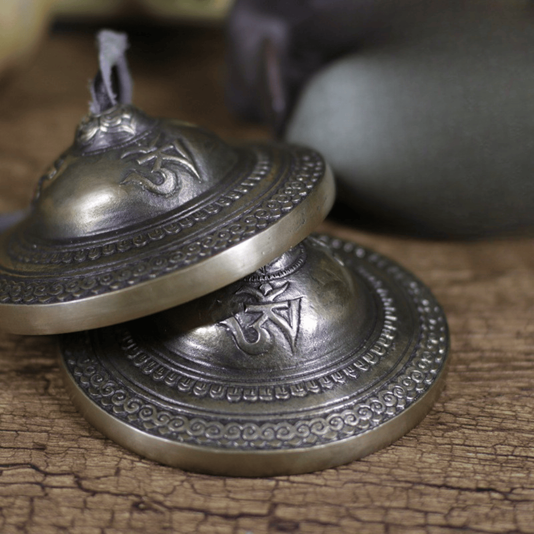 Tibetan Tingsha Handcrafted Large Bronze Om