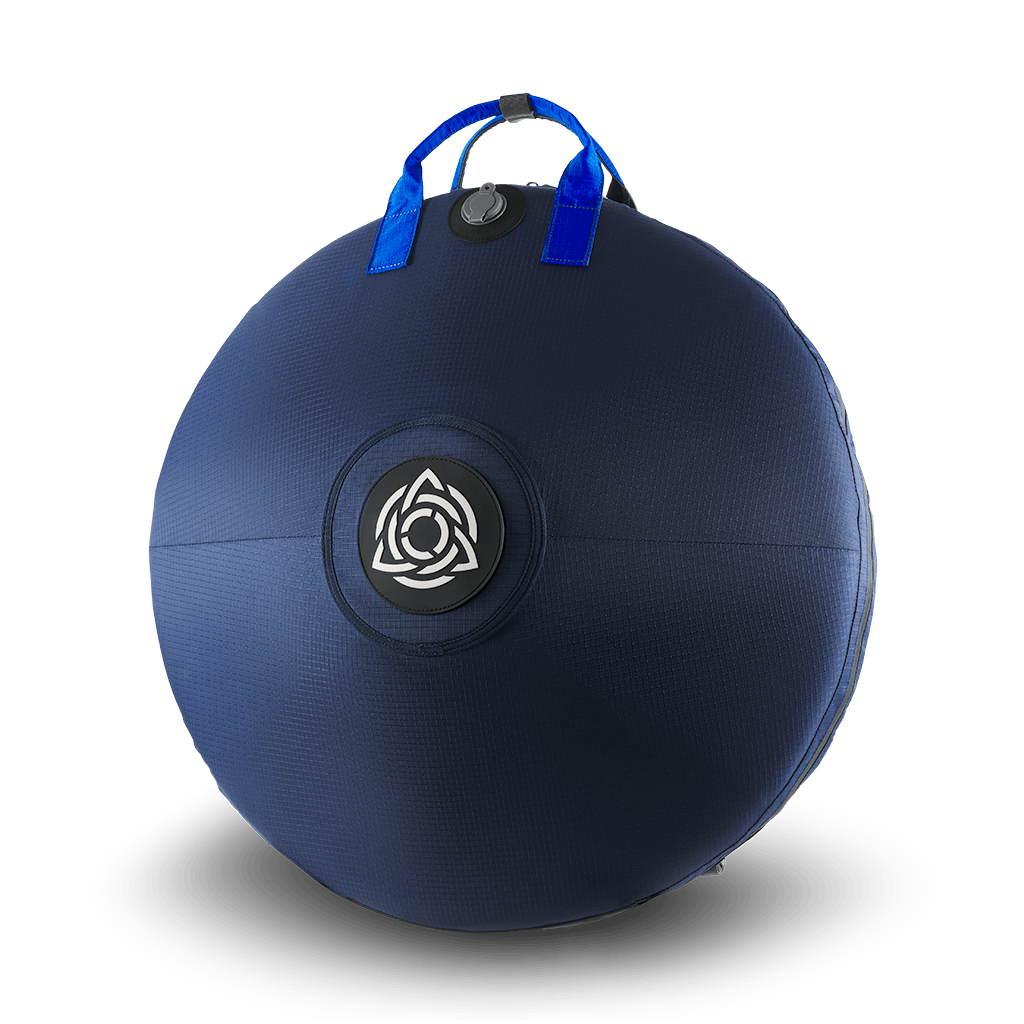 StoneWash Airtek 2.0 Medium inflatable handpan bag front view.
