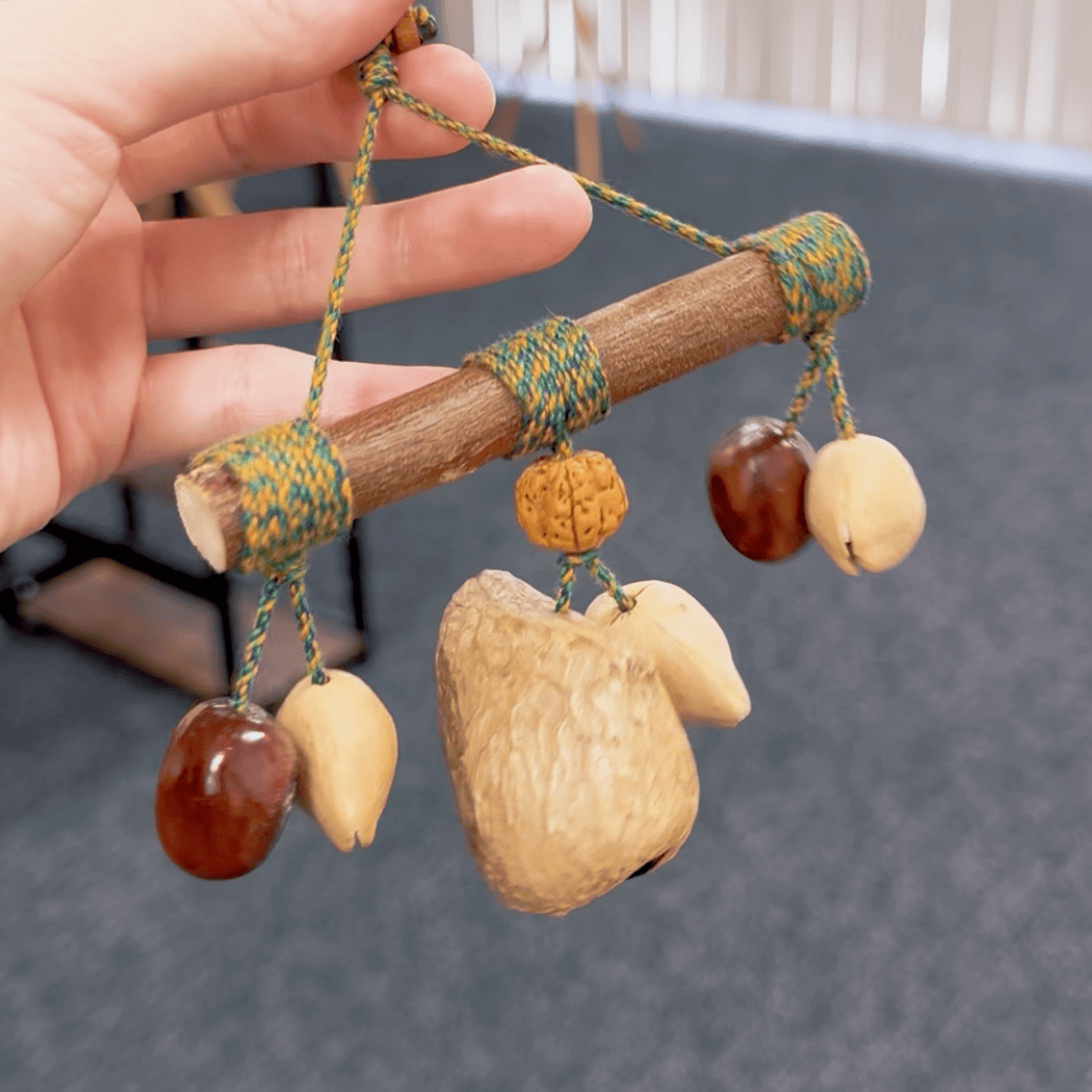 Natural Seed Shaker Ornament – Peachwood Guardian