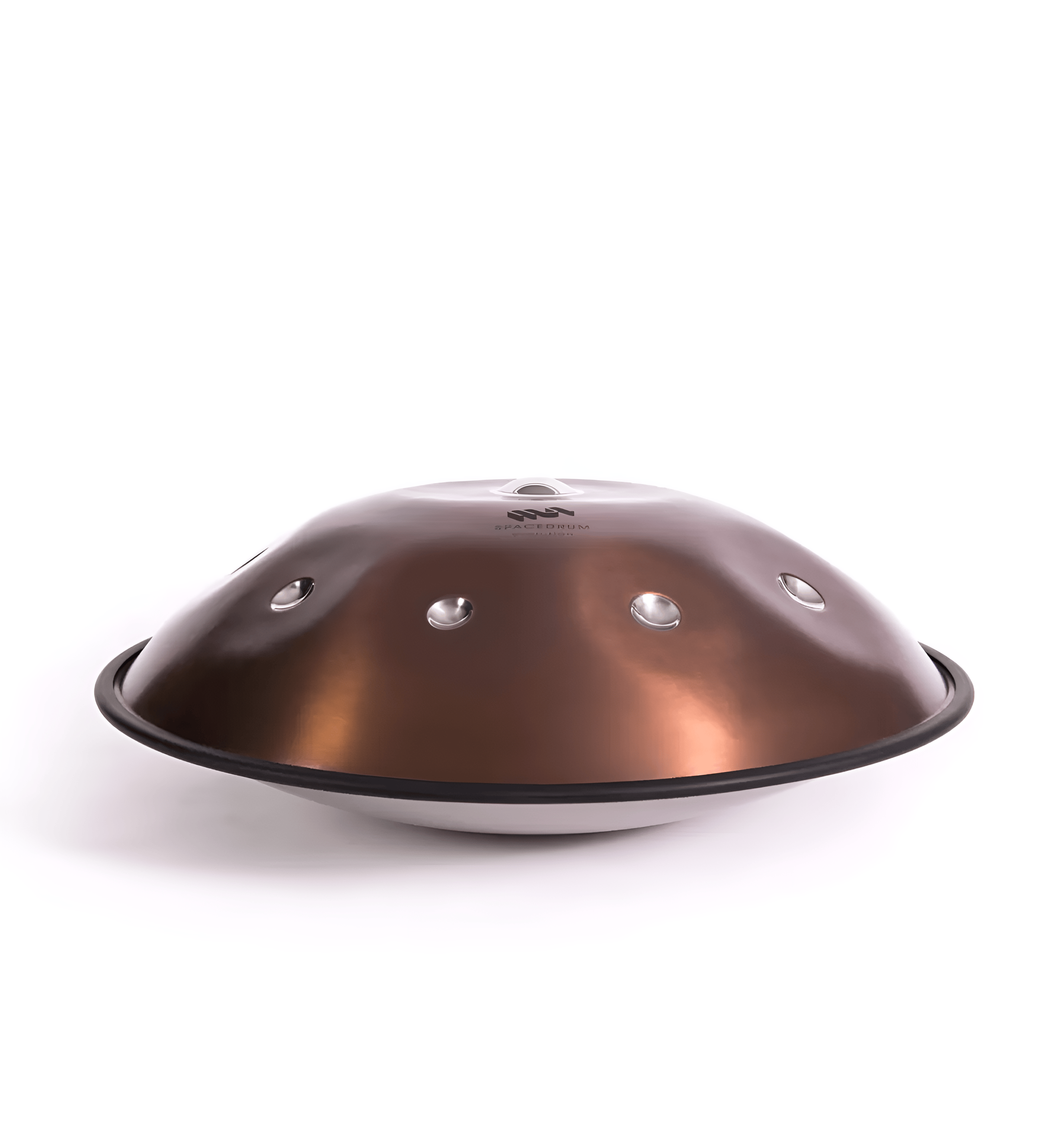 Copper handpan drum with metallic finish, ideal for healing and meditation music