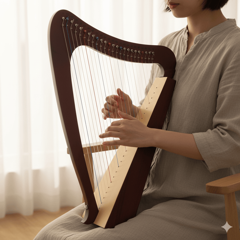 Pixie Harp Mini Celtic Harp 22 String Mahogany w/Bag