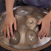 Buy beginner handpan in Australia – 55 cm Mandala 10-note D Kurd handpan, 432 Hz tuning, ideal beginner handpan for meditation, music therapy, acoustic performance, and creative expression.
