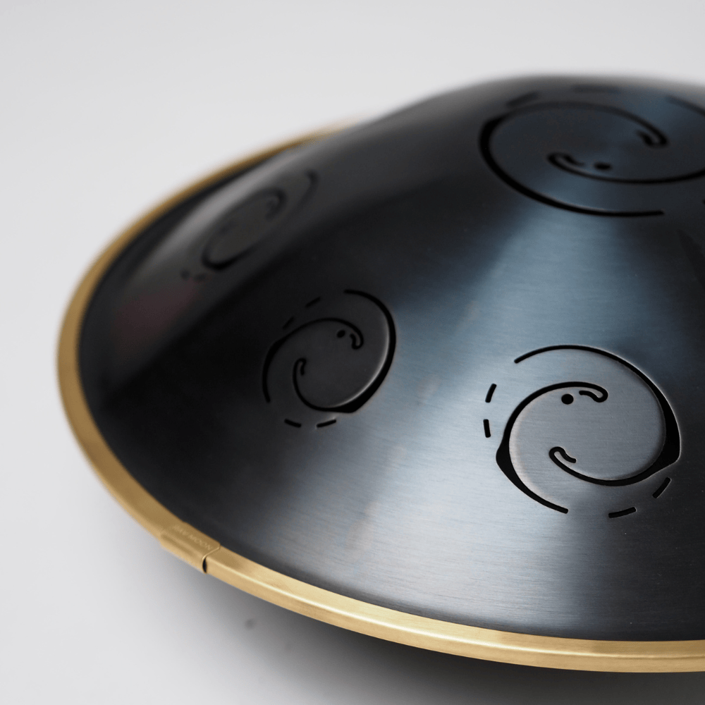RAV Moon F#m-A Ariumi steel tongue drum close-up.