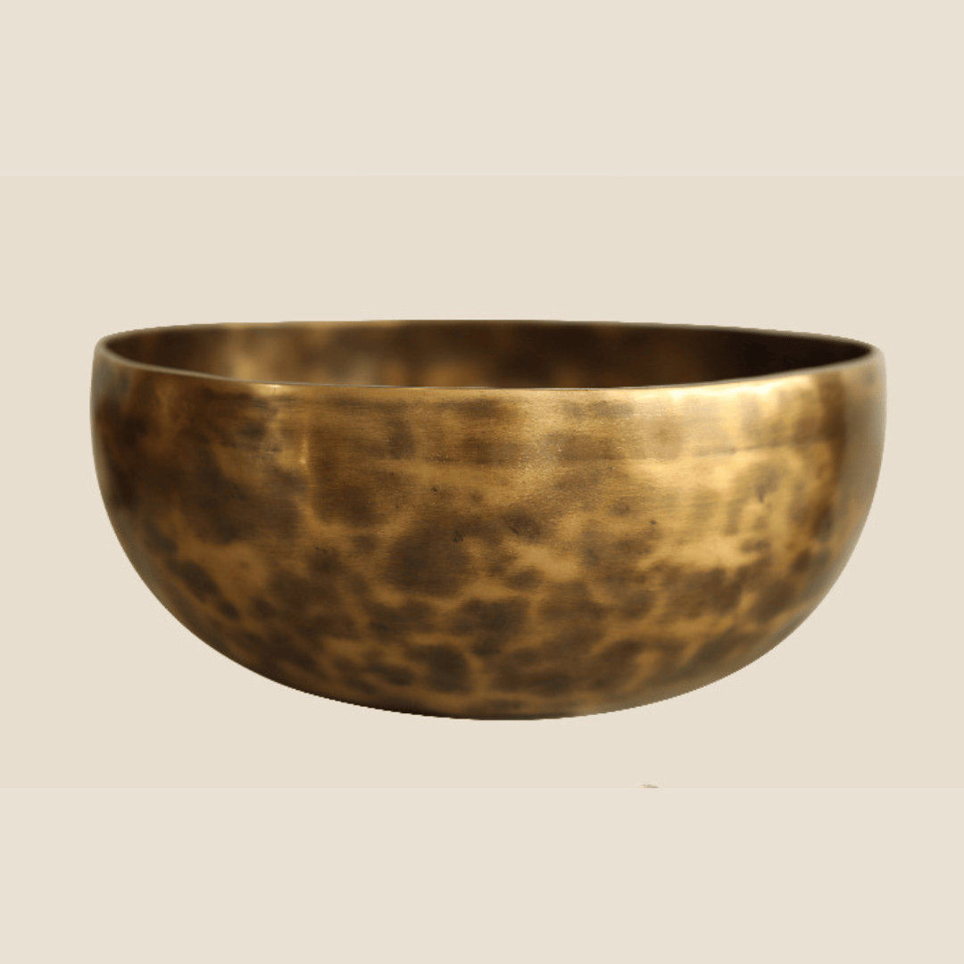 Handcrafted bronze singing bowl for meditation and healing sound therapy